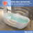 63" x 30" Freestanding Soaking Solid Surface Bathtub with Drain