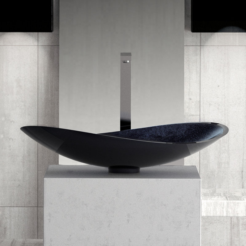 Milano 25.6'' L Bathroom Sink, Black