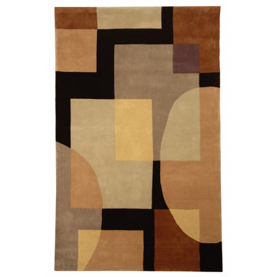 Tapis olive / noir