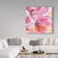 « joyeuse ii rose orange abstract », reproduction de peinture à l’acrylique sur toile tendue-33412231