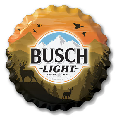 Enseigne de bouchon de bouteille 18 po Busch Light