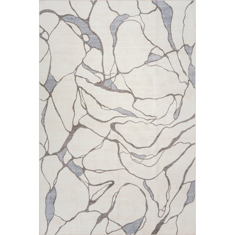  Enlisse Abstract Washable Rug, Runner 2'6" x 8'