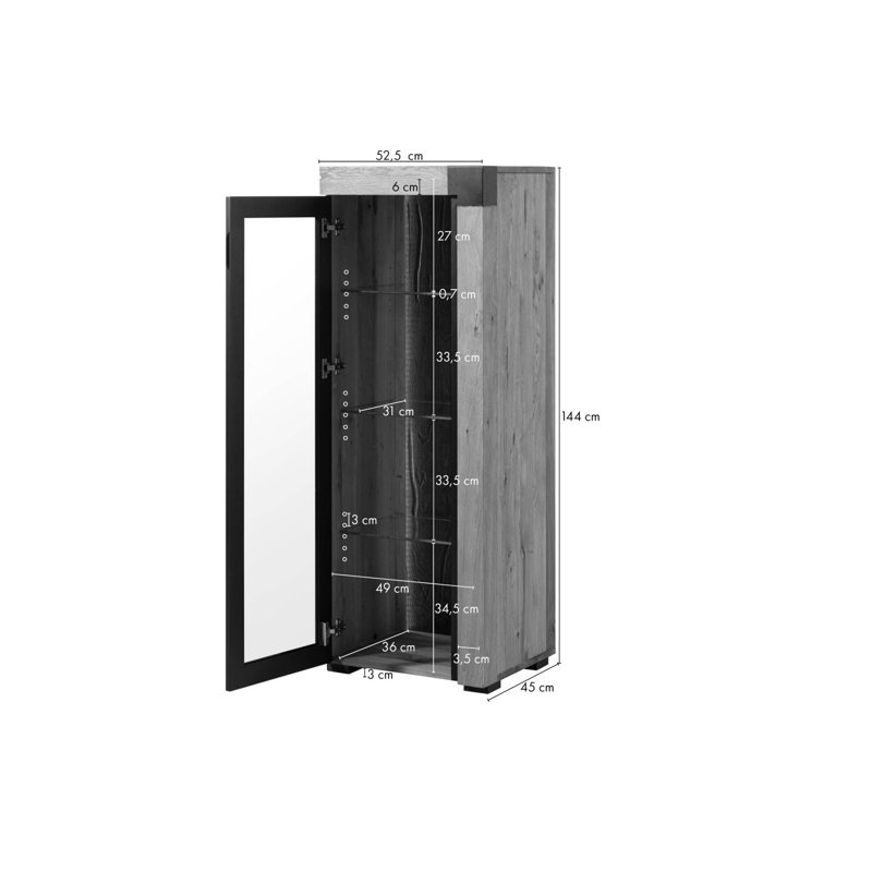ROTTERDAM 53cm Solid Wood Sideboard