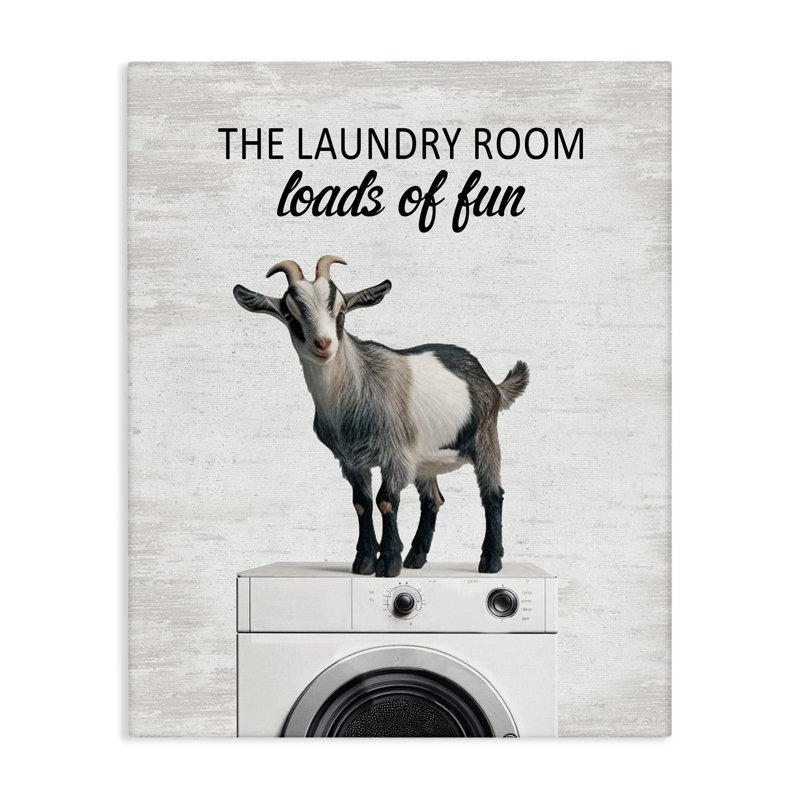 Charges de toile de chèvre Fun Laundry, design par Lettré et doublé, H 30 po x l 24 po