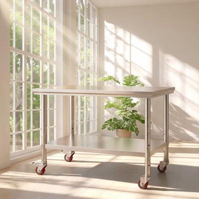 Stainless Steel Top End Table