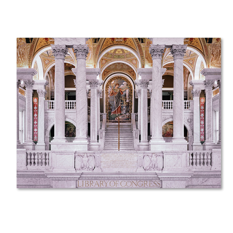 Bibliothèque du Congres par Gregory O'Hanlon - reproduction de photo sur toile, H 14 po x l 19 po x P 2 po