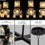 48 pouces en cristal pour la décoration intérieure, design noir luxueux, éclairage à DEL, plafonnier, câblé, 48 W 3, blanc chaud 2700 K, salon et salle à manger blanc