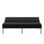 Canapé-lit futon noir à 3 places, canapé-lit pliant simple avec structure en métal robuste et tissu en polyester-130633236