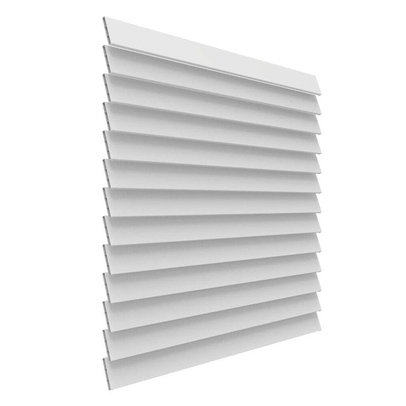 6 ft. H x 6 ft. W Louvred Fence Panel, White