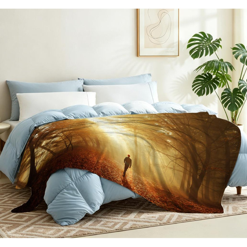 Jeté en molleton de flanelle dorée ultra doux, imprimé marche simple de rayons lumineux, Jeté 50 po x 60 po