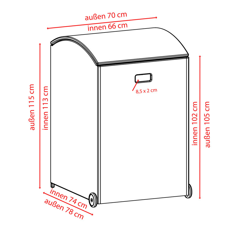 Carriebell Plastic Single Bin Store