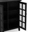Armoire de rangement bas de style transitionnel en bois massif avec portes vitrées et tablettes réglables Acadian-805124026-676016431
