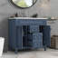 Meuble-lavabo 36 po avec lavabo supérieur, armoire de rangement moderne avec 2 portes à fermeture douce et 2 tiroirs, meuble-lavabo simple-97698523