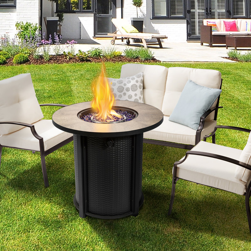 Round Steel Propane Smokeless Fire Pit