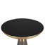 Table d'appoint ronde sculpturale en verre fumé 19 po Athena