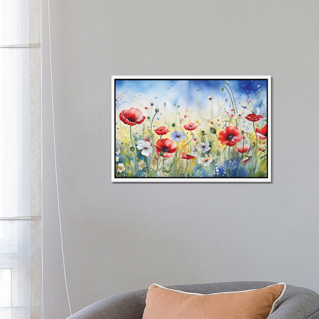 Mohnblumen und Gänseblümchen III von Svetlana Saratova - Galerie- Giclée auf Leinwand