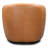 Alma Genuine Italian Leather Swivel Lounge Chair in Bourbon Tan