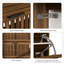 Armoire à chaussures en noyer avec 2 tiroirs rabattables, rangement pour chaussures moderne pour le vestibule-403503240-413556058