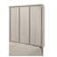 Lit à panneaux King Size fini blanc antique - Mobilier de chambre contemporain en bois avec tête de lit