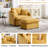 46" Oversized Swivel Chair With Ottoman Upholstered Deep Seat Accent Chair With 2 Pillows Suitable For Living Room, Bedroom, Lounge, Office-1731208890