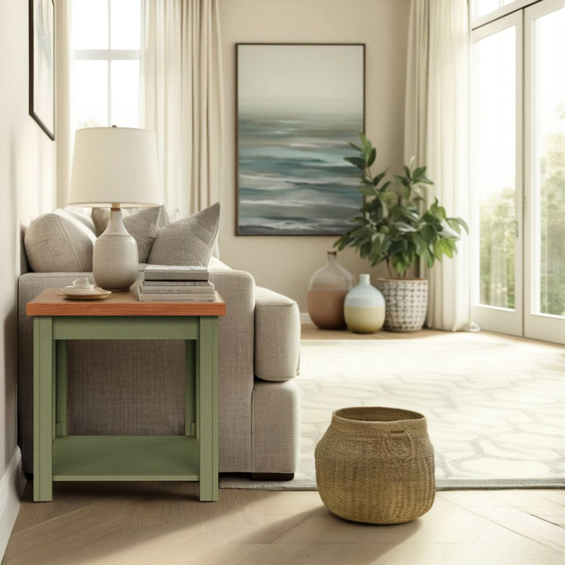 Table d'appoint 24 po Sage And Fruitwood, Green