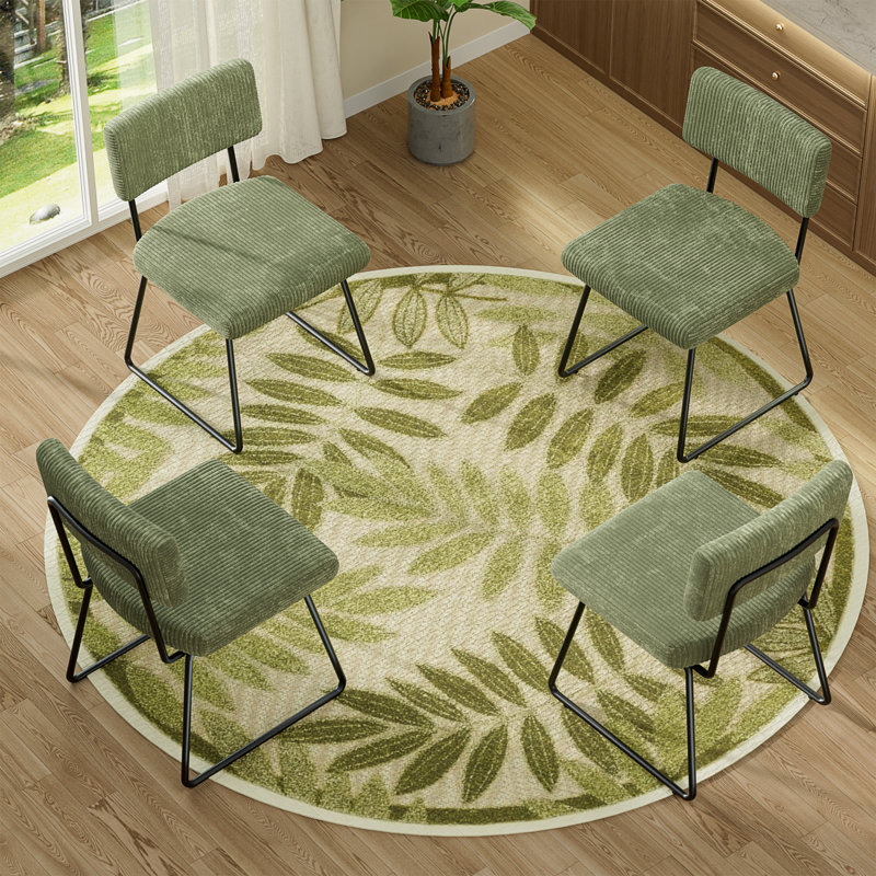 Chaise d'appoint rembourrée en velours Nikitia, Vert