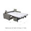 Canapé-lit à accoudoirs larges en cuir véritable à grain large de 85 po avec matelas en mousse à mémoire de forme Cappella-1071349465