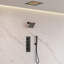 Système de pomme de douche thermostatique double, robinet de pluie à DEL 12 po avec pomme de douche à fixation au plafond et douchette de 6 po-89831846