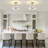3 - Light Semi Flush Mount Ceiling Light With Water Glass Shade-1502950068