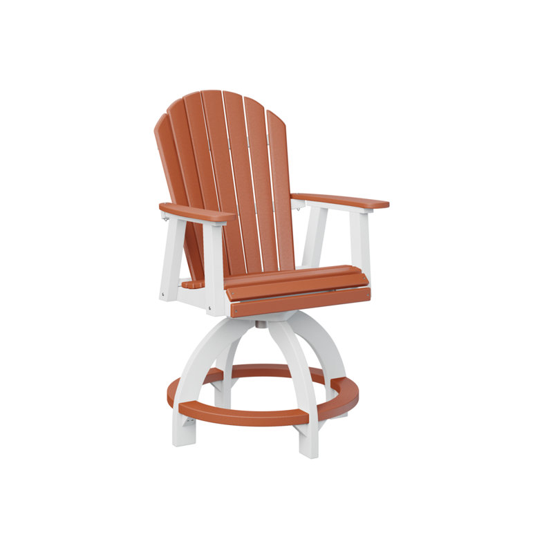 Chaise de comptoir pivotante Dawnita, Orange mangue, 22.5"