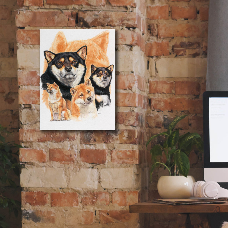«Shiba Inv + Ghost» par Barbara Keith, H 16 po x l 12 po x P 0,75 po