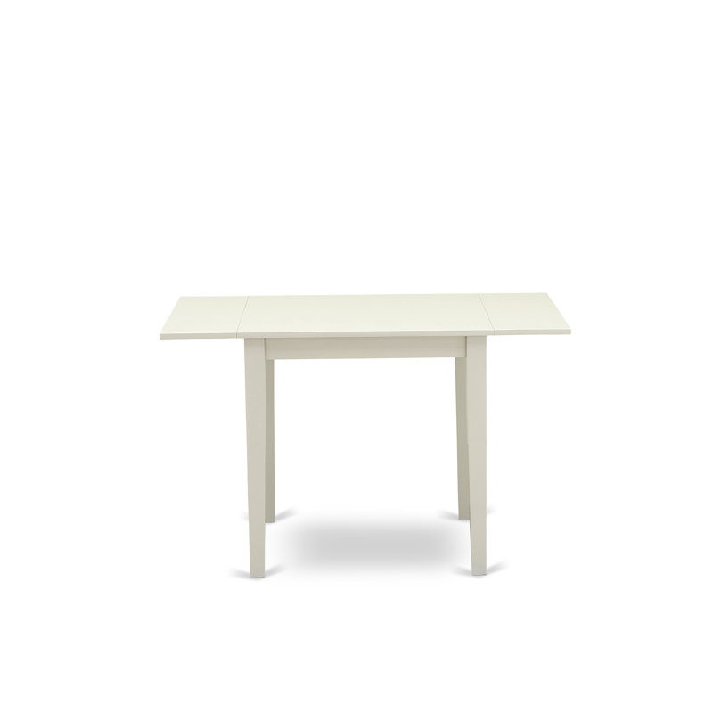 3 Piece Modern Dining Table Set Contains a Rectangle Wooden Table with Dropleaf and 2 Baby Blue Linen Fabric Upholstered Chairs, Mahogany