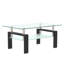 Table basse rectangulaire en verre, table basse transparente, tables d'appoint modernes pour le salon, meubles de salon