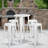 Colbert 30'' Round Metal Indoor-Outdoor Bar Table Set with 4 Square Seat Backless Stools-24678662-24678665