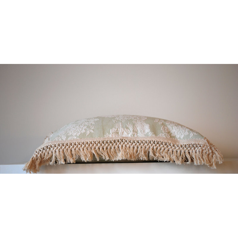 Traditional Cotton Blend Standard Floral Coverlet, Full / Double, Sage