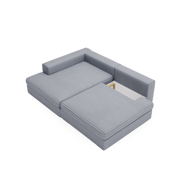 Teirra 2 Seater Sofa Bed, Left Hand Facing, Green