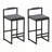 Velvet Counter Height Bar Stools with Low Backrest-1891688836