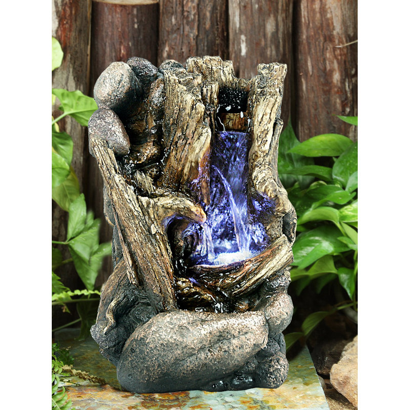 Weather Resistant Table Top Fountain with Light