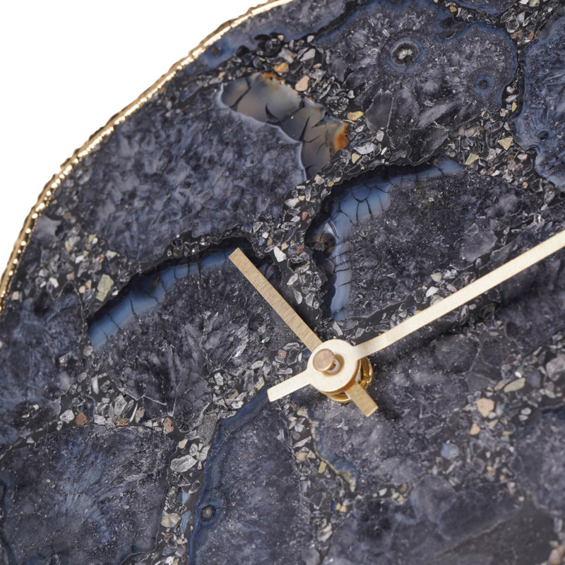 Aleatra Iron Mechanical Tabletop Clock, Smokey Black