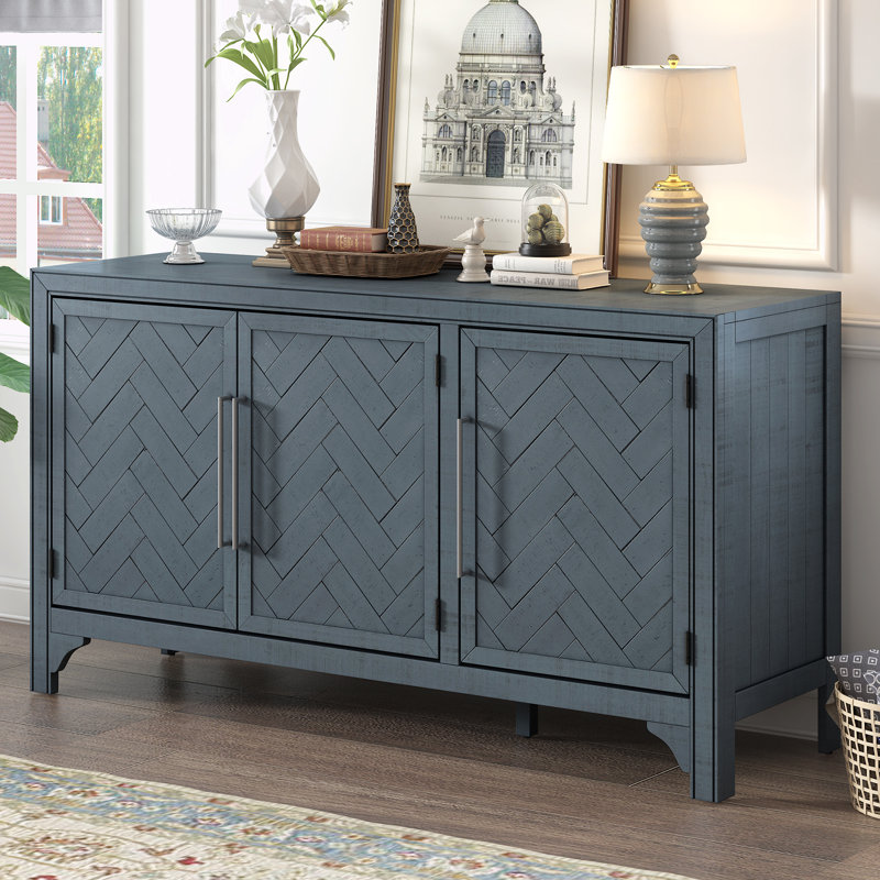 Storage Console Table, Blue