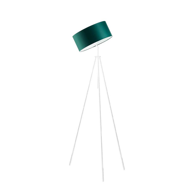 Ariellah 145cm Tripod Floor Lamp, White, Bottle Green