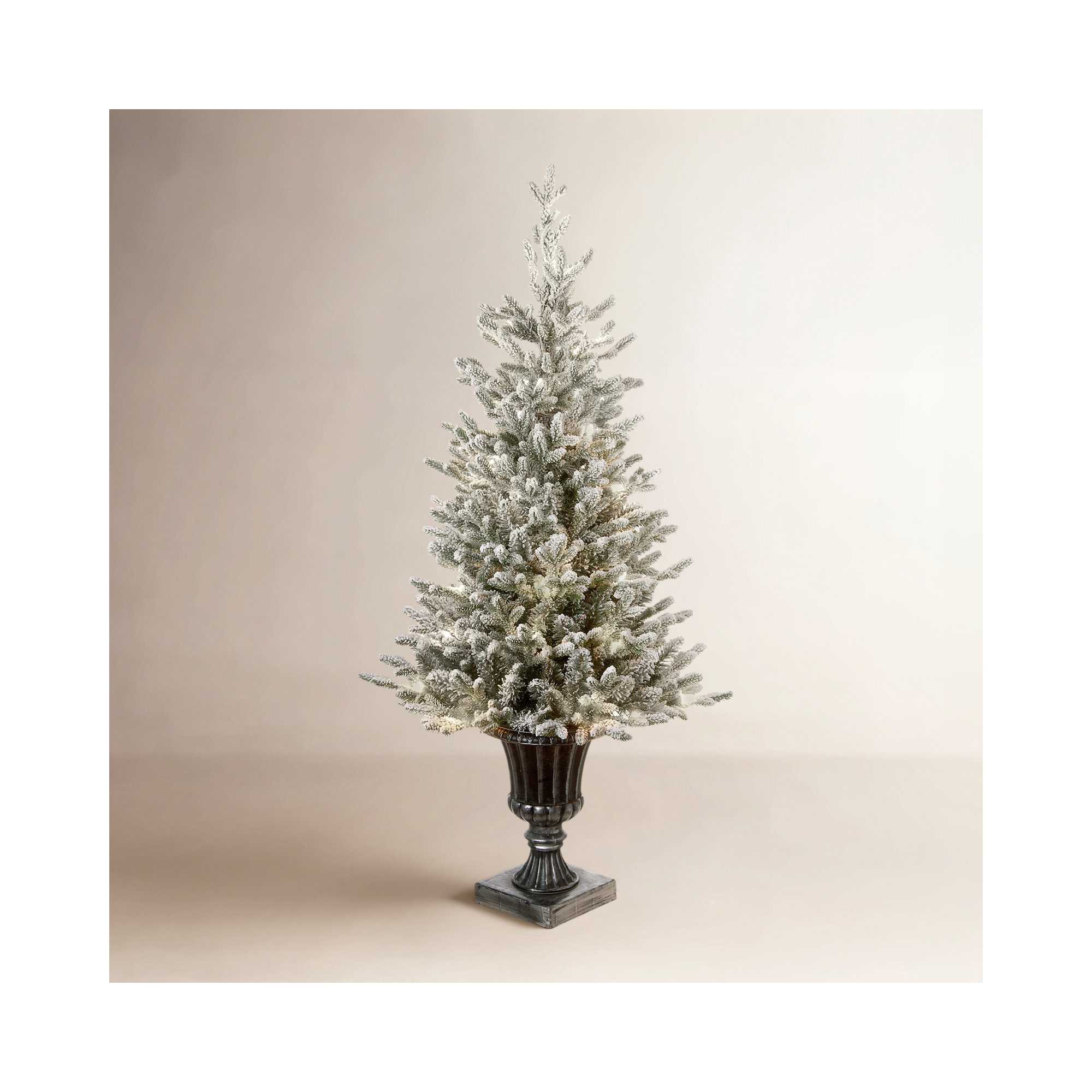 The Holiday Aisle® 4 ft. Iceland Fir Entrance Tree with Clear Lights