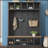 Farmhouse Wooden Hall Tree with Storage Seating Bench-1758935058