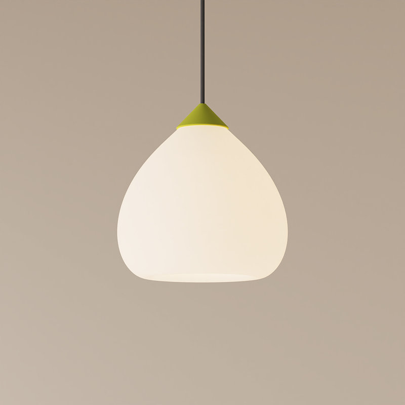 Gulp Pendant Light, 14.6" H x 9.45" W x 9.84" D, Black, Blossompink