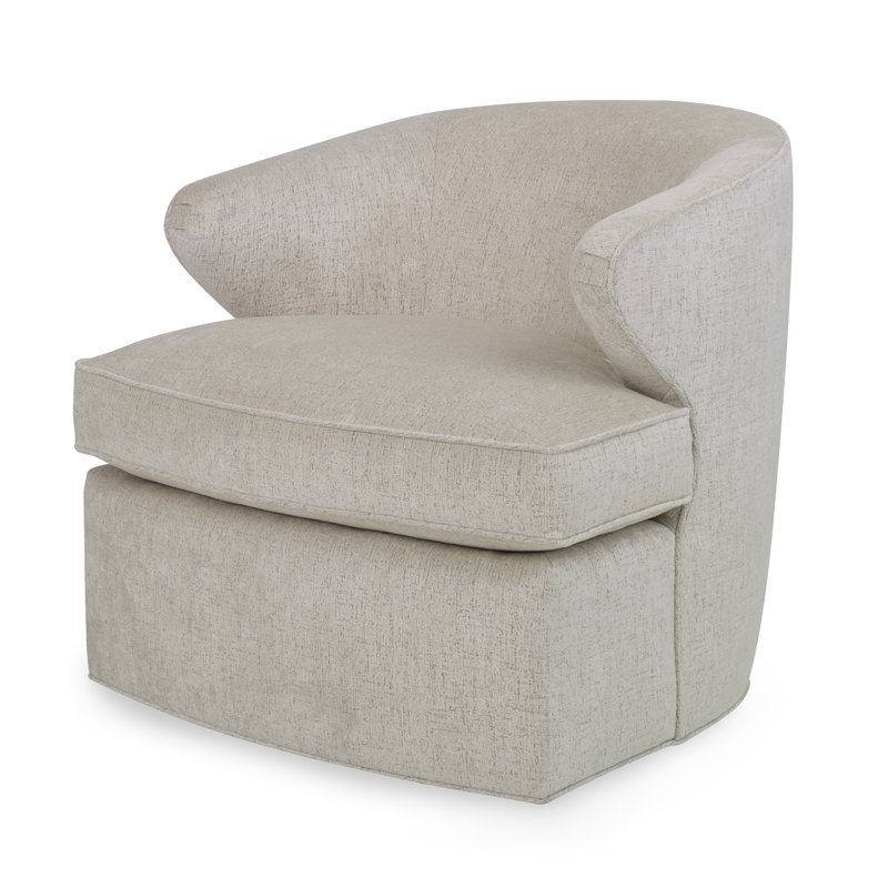 Scoop Swivel Barrel Chair, Libby Linen