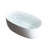 47" Independent Modern Solid Surface Resin Stone Bathtub With Pop-Up Drain & Overflow Pipes