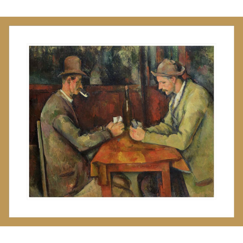 Les joueurs de cartes par Paul Cézanne, H 23,5 po x l 27,23 po
