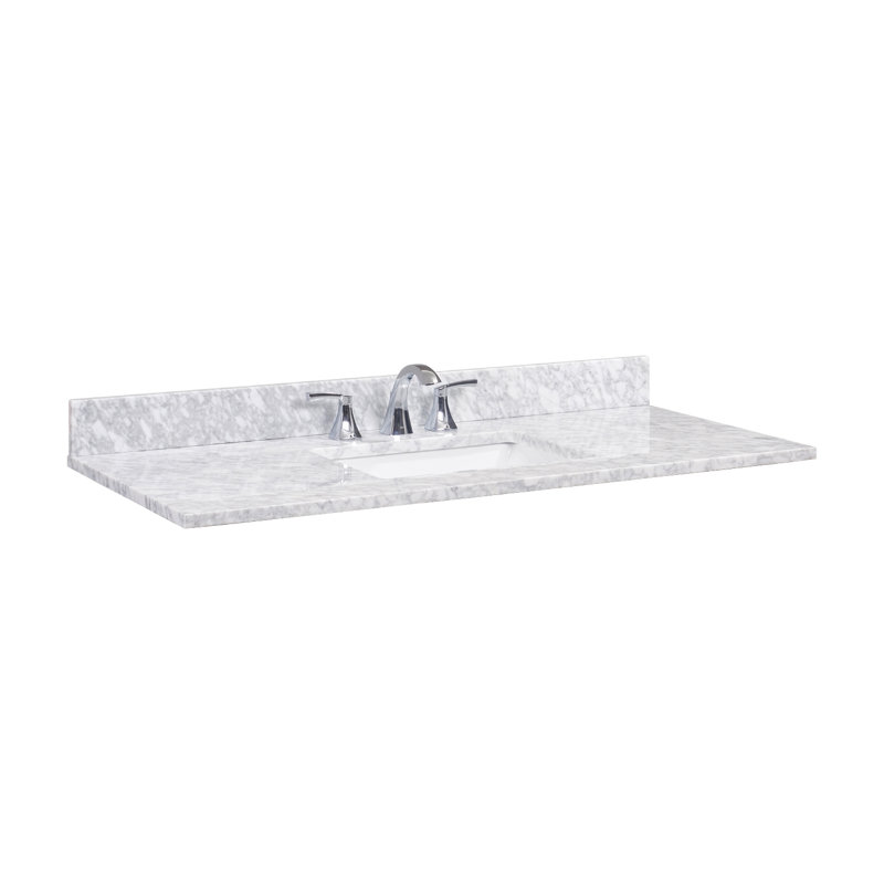 Altair 49 in. Carrara Marble Vanity Top with Ceramic Sink