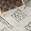 Tapis géométrique en laine / coton à tissage plat Jiren - vert / ivoire-1628258242