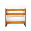 Fauteuil club en acacia Lazy, beige